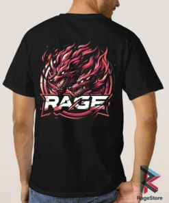 Dragones Rage 2024 -Playera negra 100% algodón oficial (dtg)